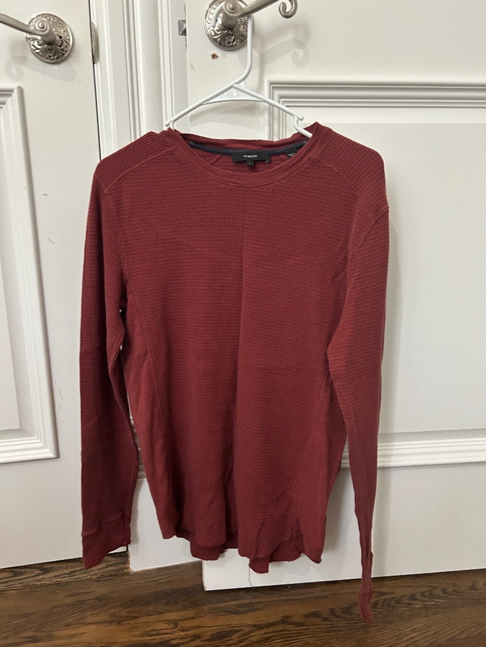 Large sleeve waffle shirt
